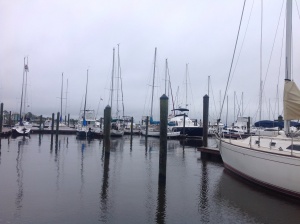 Boats in the fog after the rains stopped.