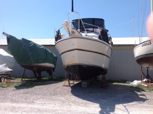 Before and after.  Port side polished, starboard to go