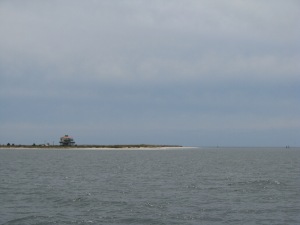 Dog Island and East Pass just west of the island where we will be heading out on to the Gulf
